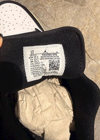 37 Beden haki Renk Air Jordan 1 Low, 1 DEFA KULLANILDI