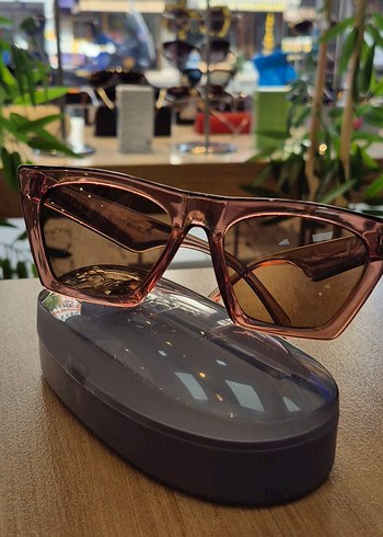 Venty Marka Şeffaf Kahverengi Güneş Gözlüğü - Görsel 5