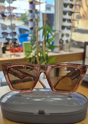 Venty Marka Şeffaf Kahverengi Güneş Gözlüğü - Görsel 6