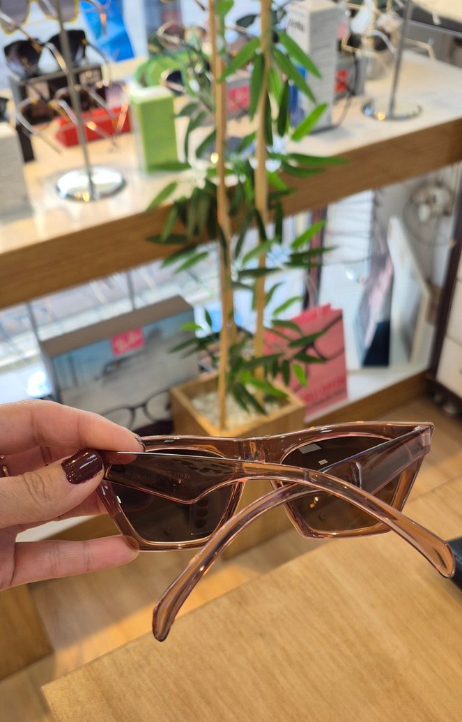 Venty Marka Şeffaf Kahverengi Güneş Gözlüğü - Görsel 4