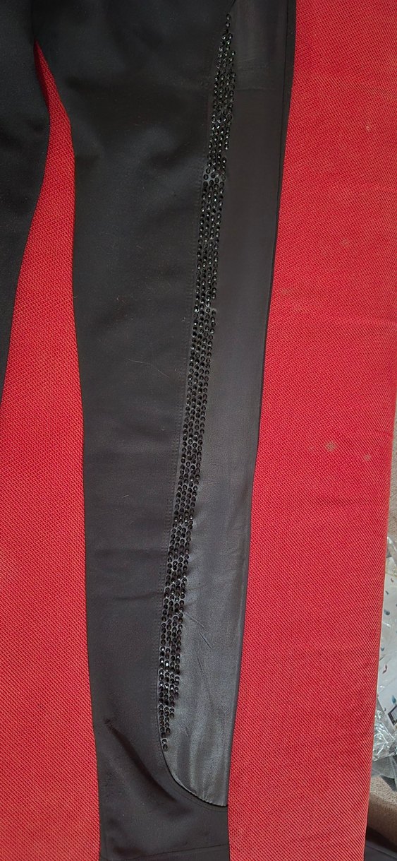 Siyah Deri Detaylı  Tayt - Görsel 3