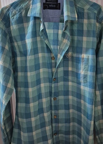 Erkek Mavi Kareli Uzun Kollu Gömlek - Görsel 2