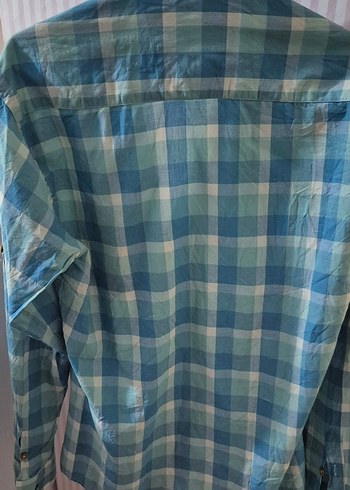 Erkek Mavi Kareli Uzun Kollu Gömlek - Görsel 3