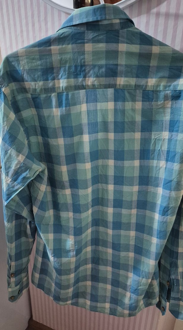 Erkek Mavi Kareli Uzun Kollu Gömlek - Görsel 3