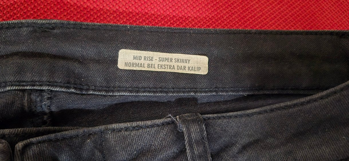 Koyu Gri Kot Pantolon - Görsel 3