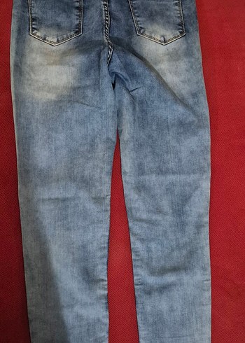 Yırtık Detaylı Likralı Kot Pantolon - Görsel 4