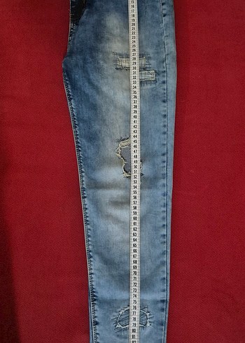 Yırtık Detaylı Likralı Kot Pantolon - Görsel 3