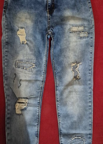 Yırtık Detaylı Likralı Kot Pantolon - Görsel 7