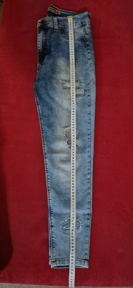 Yırtık Detaylı Likralı Kot Pantolon - Görsel 3