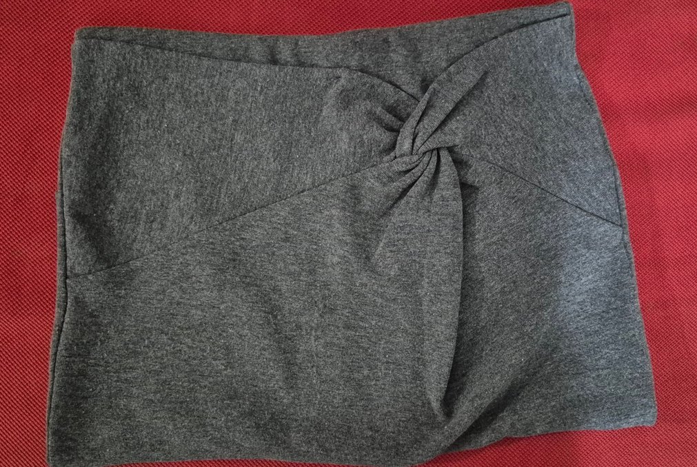 Gri Drapeli Kadın Kalem Etek - Görsel 4