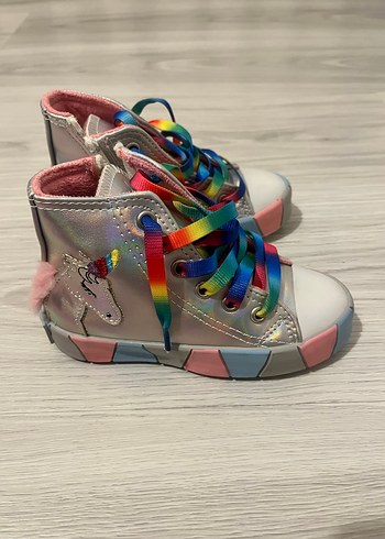 Kız Çocuk Renkli Bağcıklı Spor Ayakkabı - Görsel 3