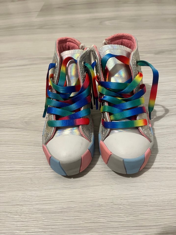 Kız Çocuk Renkli Bağcıklı Spor Ayakkabı - Görsel 2