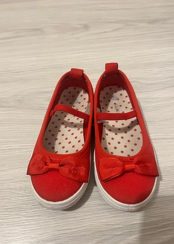 Kız Çocuk Kırmızı Cırtlı Babet Ayakkabı - Görsel 2