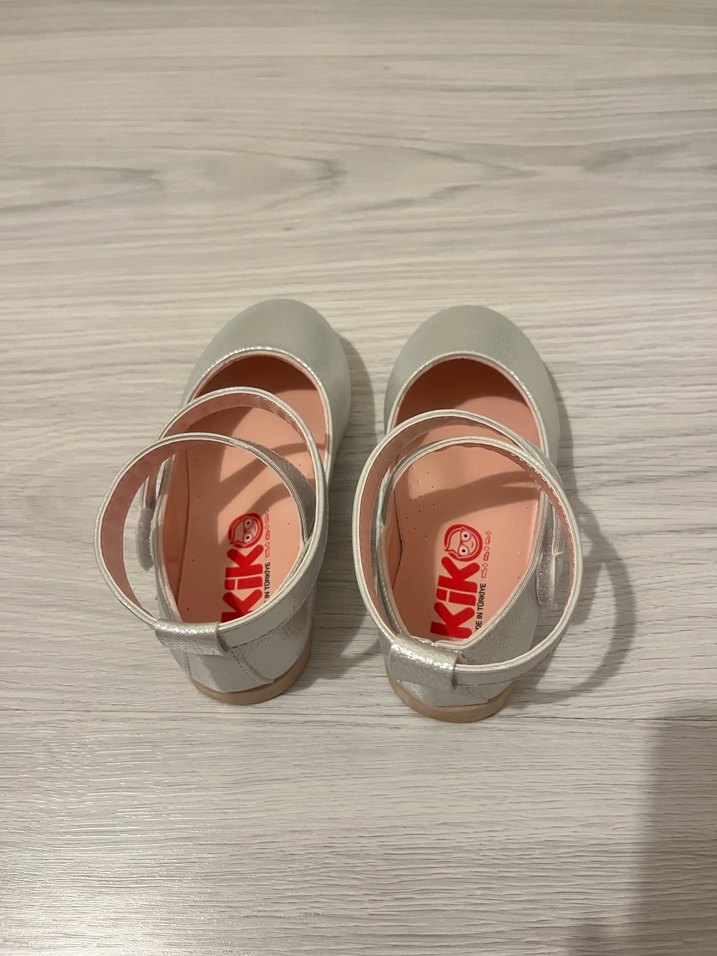 Kız Çocuk Gri Tokalı Babet Ayakkabı - Görsel 3