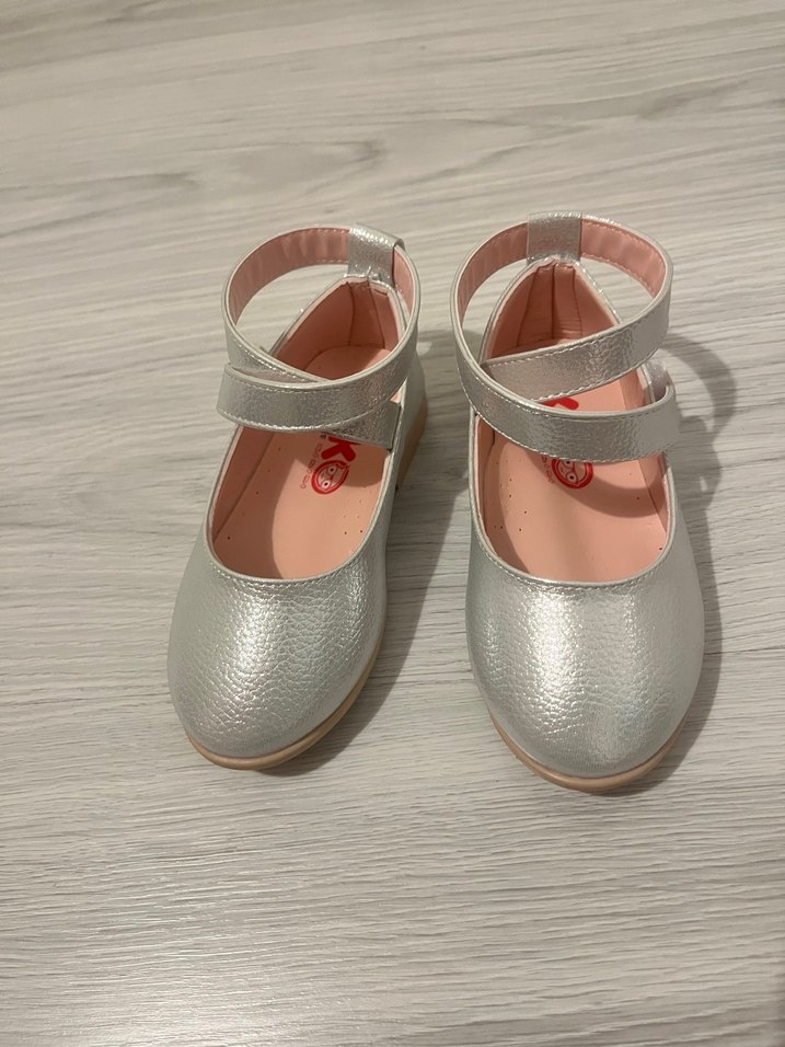 Kız Çocuk Gri Tokalı Babet Ayakkabı - Görsel 2