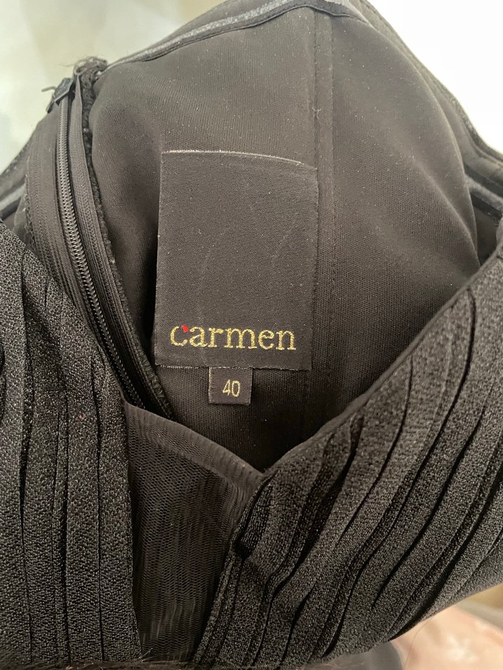 Siyah Straplez Uzun Drapeli Abiye Elbise - Görsel 4