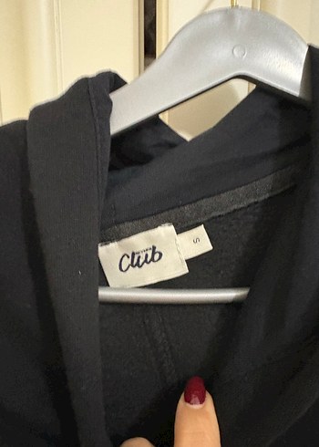 Beymen club Kapüşonlu Fermuarlı Siyah Baskılı Sweatshirt - Görsel 3