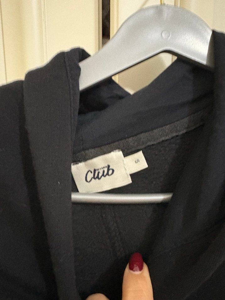 Beymen club Kapüşonlu Fermuarlı Siyah Baskılı Sweatshirt - Görsel 3