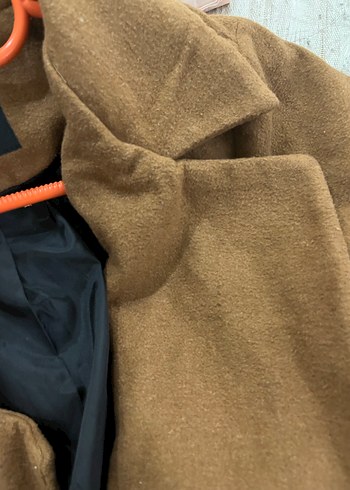 Düğmeli Kahverengi Süet Kadın Midi Kaban - Görsel 4