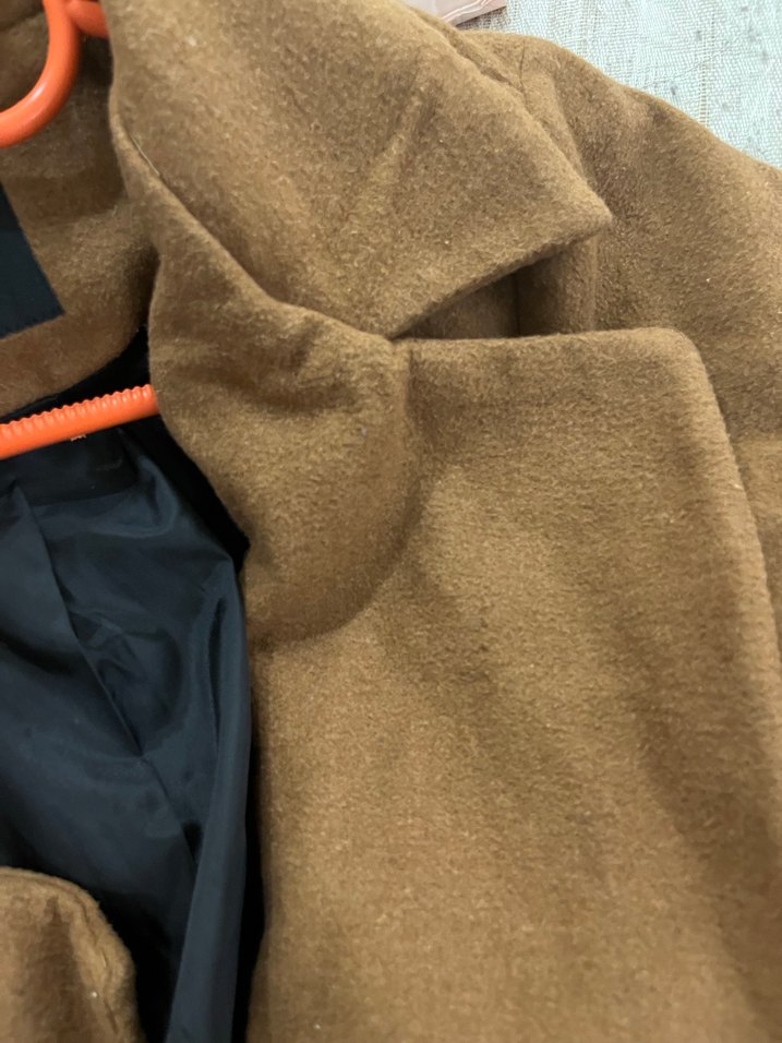 Düğmeli Kahverengi Süet Kadın Midi Kaban - Görsel 4