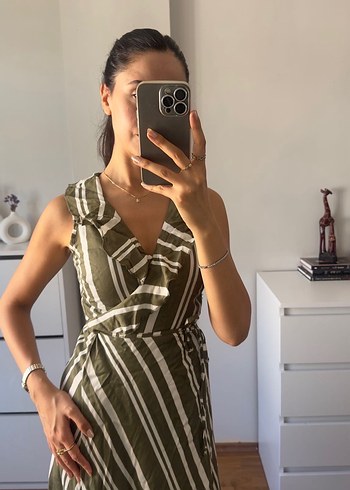 BATİK marka V Yaka Kolsuz kadın Elbisesi - Görsel 4