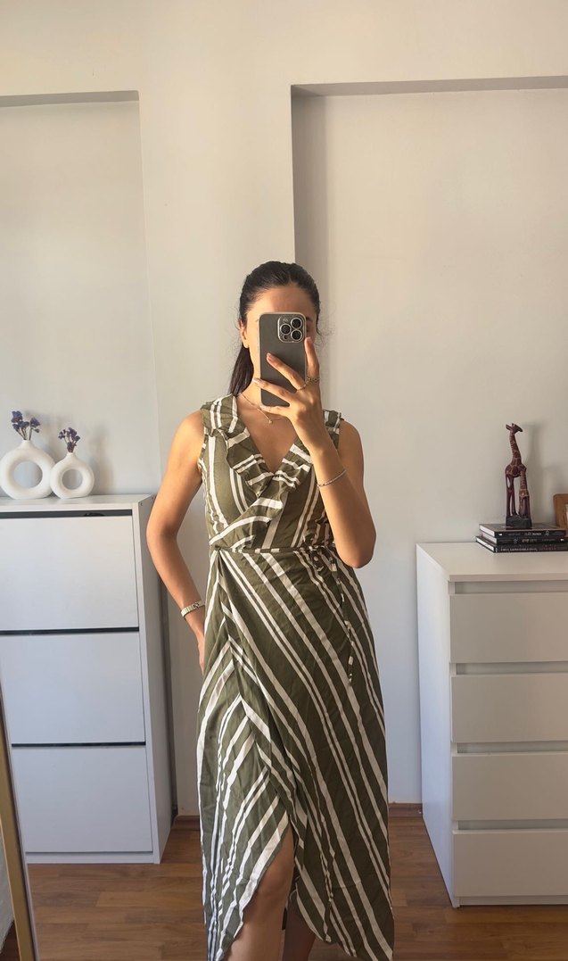 BATİK marka V Yaka Kolsuz kadın Elbisesi - Görsel 3