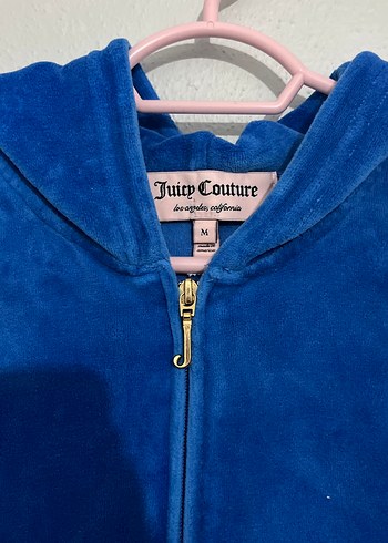 Juicy Couture Kadın Mavi Fermuarlı Sweatshirt
