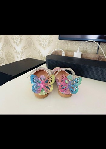 Renkli Bağcıklı Kız Çocuk Babet Ayakkabı - Görsel 3