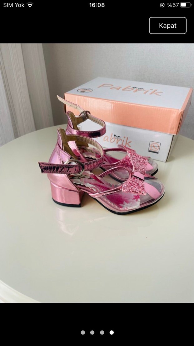 Parlak Pembe Kız Çocuk Özel Gün Ayakkabısı - Görsel 4