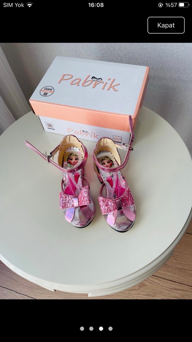 Parlak Pembe Kız Çocuk Özel Gün Ayakkabısı - Görsel 3