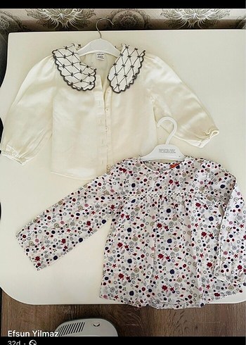 Beyaz Pamuklu Kız Çocuk Gömlek - Görsel 2