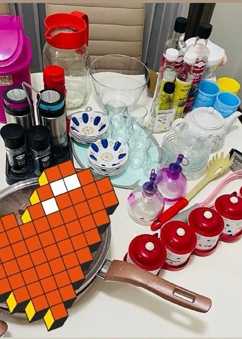 Çok Renkli Bohem Tabak ve Mutfak Seti - Görsel 5