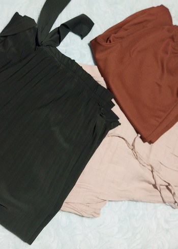 Kahverengi Piliseli Uzun Hamile Eteği - Görsel 2