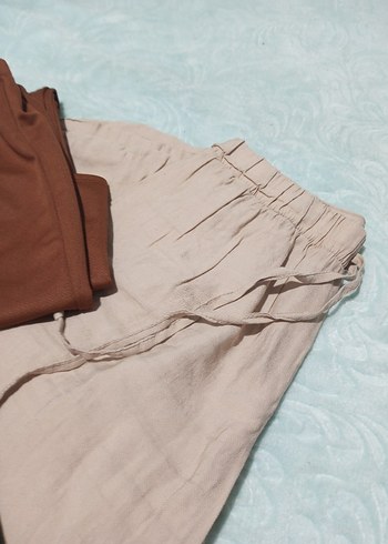 Kahverengi Piliseli Uzun Hamile Eteği - Görsel 4