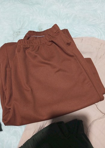 Kahverengi Piliseli Uzun Hamile Eteği - Görsel 3