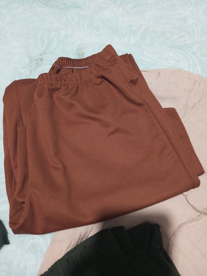 Kahverengi Piliseli Uzun Hamile Eteği - Görsel 3