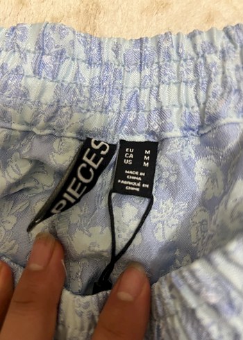 Kadın Mavi Çiçekli Uzun Kol Gömlek - Görsel 3