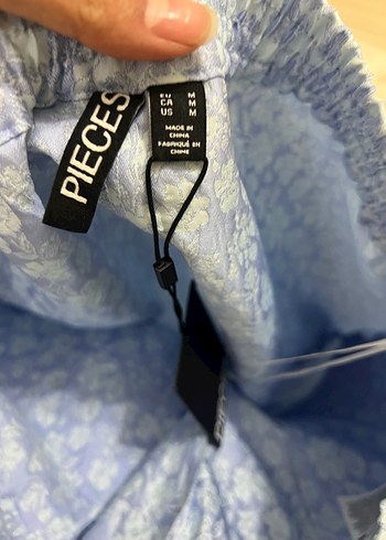 Mavi Dantel Detaylı Kadın Kumaş Pantolon - Görsel 2