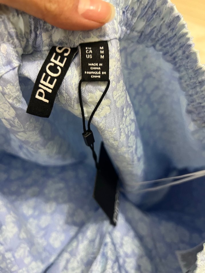 Mavi Dantel Detaylı Kadın Kumaş Pantolon - Görsel 2