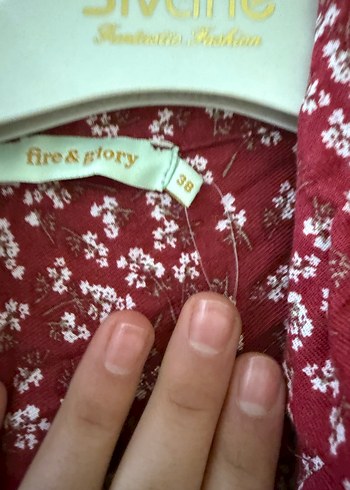 Bordo Uzun Kollu Bohem Günlük Elbise - Görsel 2