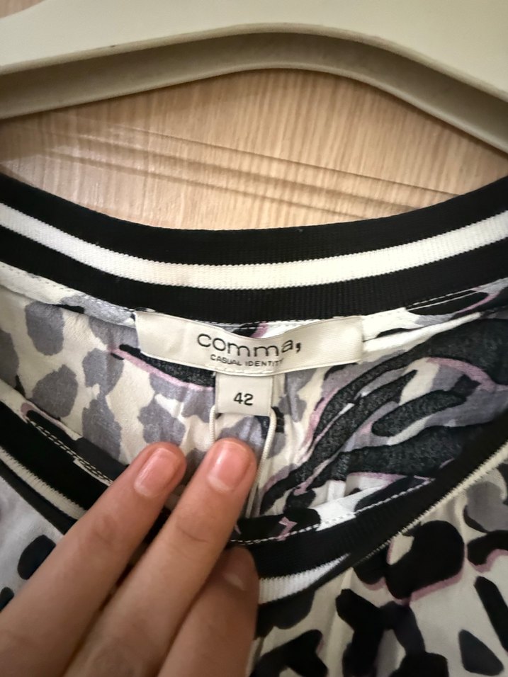 Gri Desenli Uzun Kollu Kadın Bluz - Görsel 2