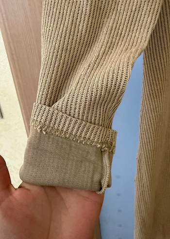 Bej Kadın Uzun Triko Elbise - Görsel 2