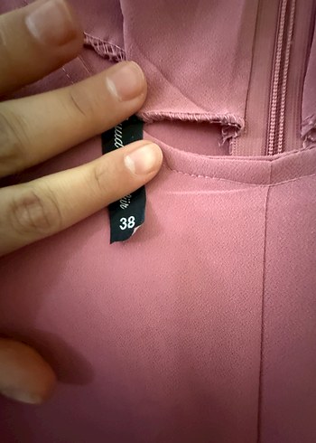 Pembe Uzun Kollu Salaş Kadın Elbise - Görsel 2