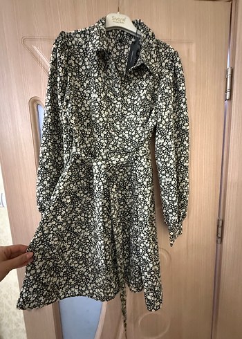 Düğmeli Siyah Çiçekli Hamile Midi Etek - Görsel 3