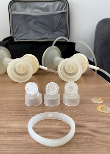 Mamajoo Beyaz ve gri çift göğüs pompası - Görsel 6