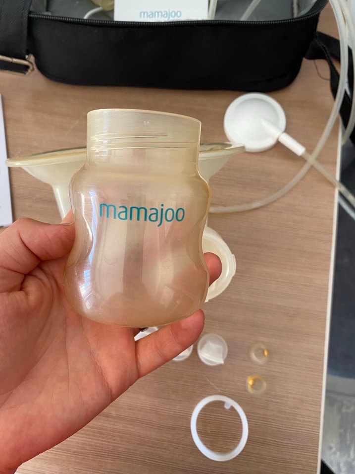 Mamajoo Beyaz ve gri çift göğüs pompası - Görsel 5