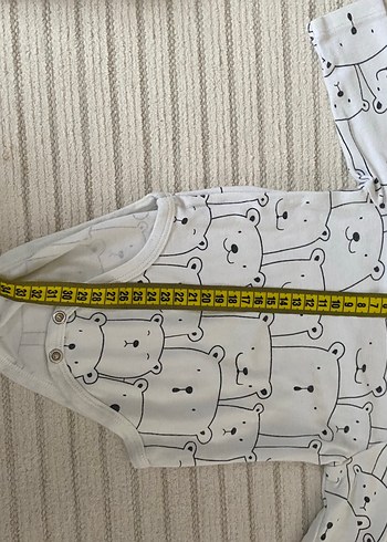 Uzun Kollu Ayıcık Baskılı Bebek Body - Görsel 5