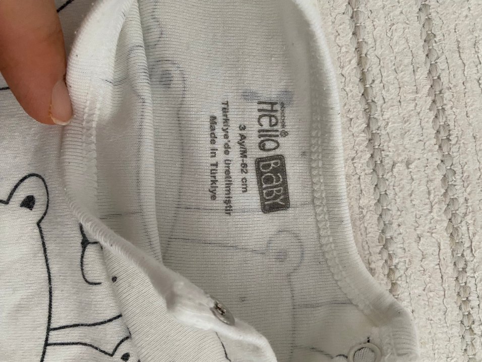 Uzun Kollu Ayıcık Baskılı Bebek Body - Görsel 4