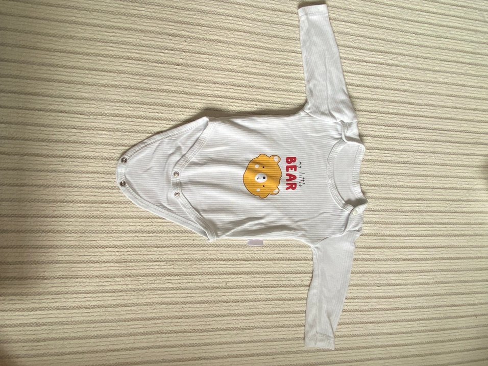 Uzun Kollu Ayı Desenli Bebek Takımı - Görsel 4