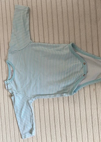 Cigit Kollu Mavi Bebek Body 6-12 ay - Görsel 3